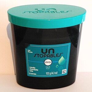 RARE Downy Unstopables with Febreze Scent Candle BNWT Glass Jar